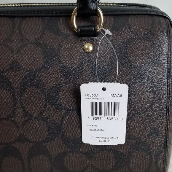 COACH ROWAN SATCHEL IN SIGNATURE CANVAS - Picture 8 of 8